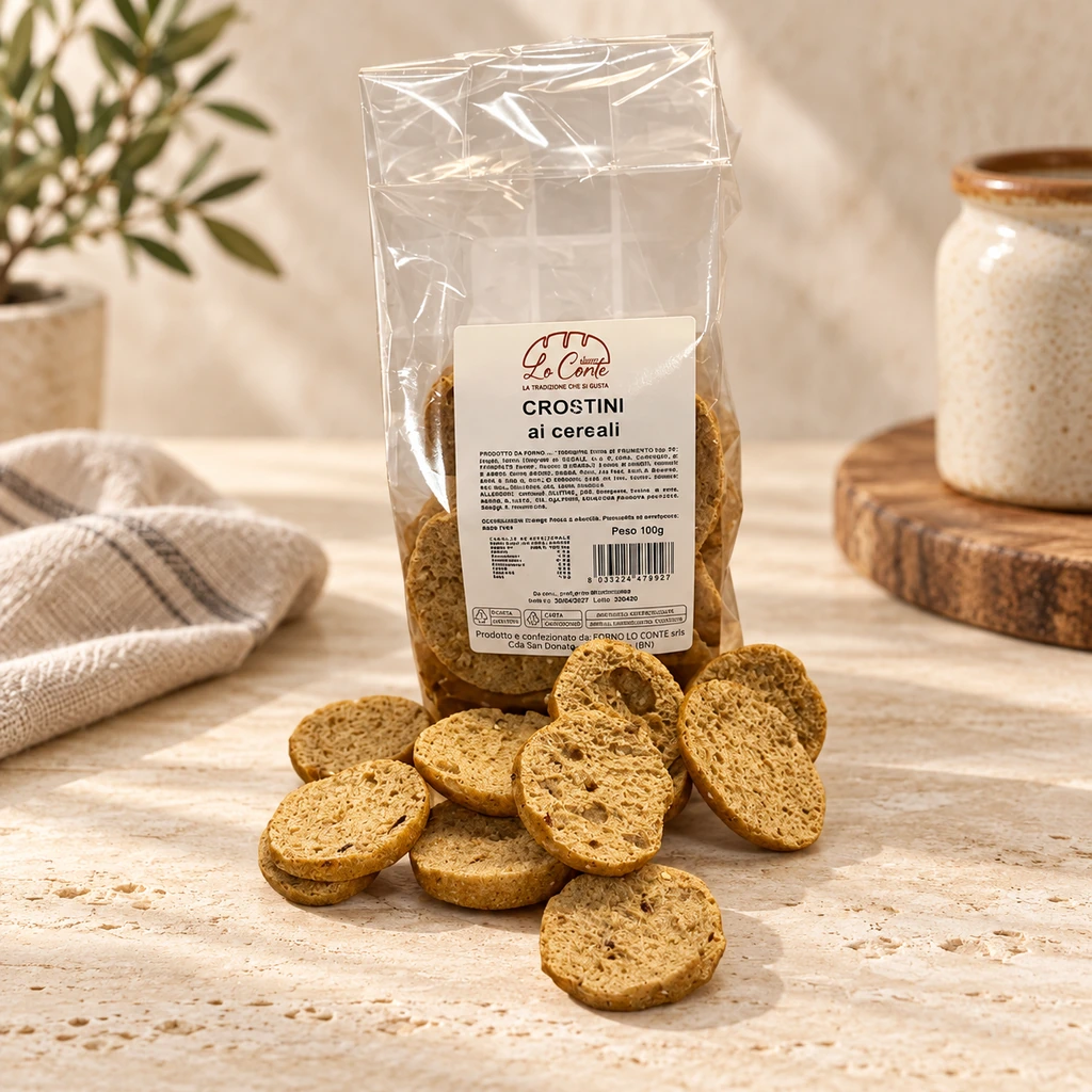 Crostini integrali 100g con la confezione
