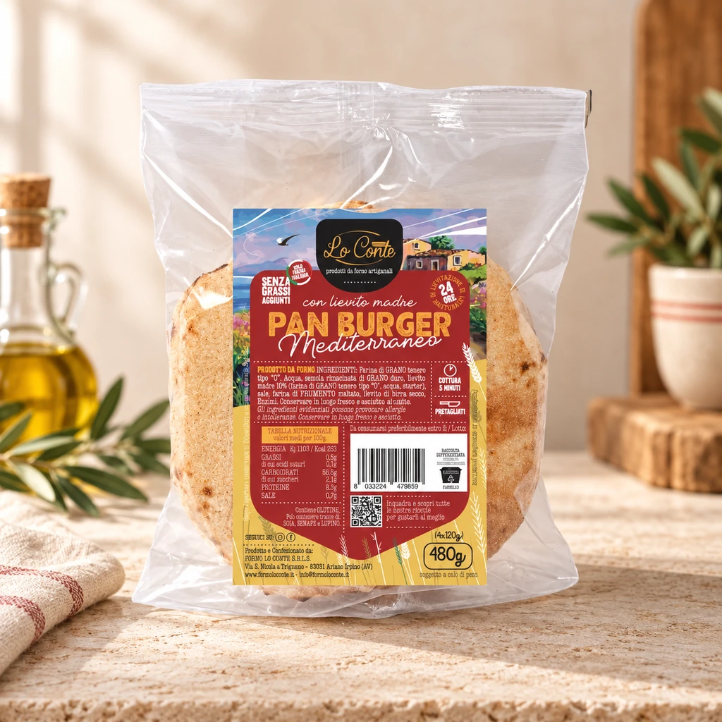 Pan Burger 240g in confezione
