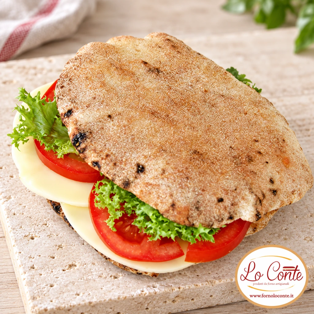 Pan Burger 240g farcito con pomodoro, mozzarella e lattuga