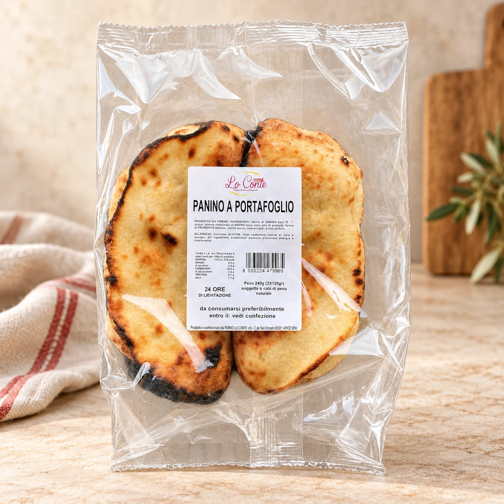 Panino a portafoglio 240g in confezione