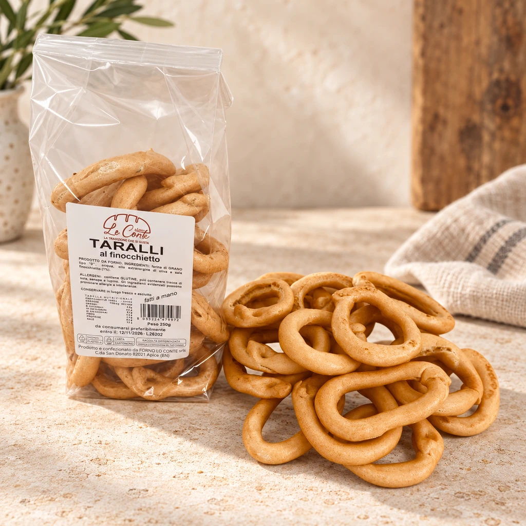 Taralli al finocchietto 250g con la confezione