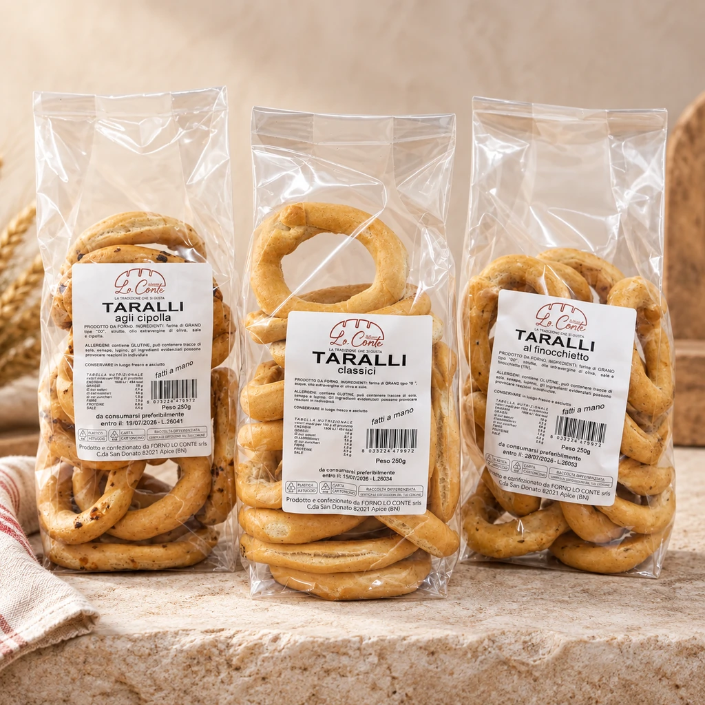 Taralli alle cipolle 250g in confezione
